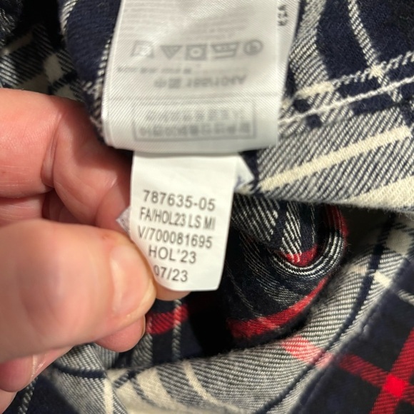 GAP Sz L Plaid 100% Organic Cotton Front Pocket Button Down Shirt  NEW WITH TAG - Picture 8 of 10